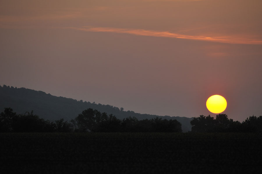 Soleil levant sur l'horizon